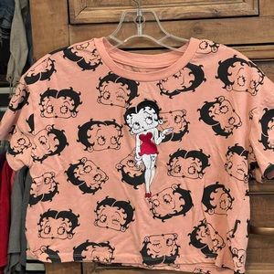Small womens crop Betty Boop  shirt